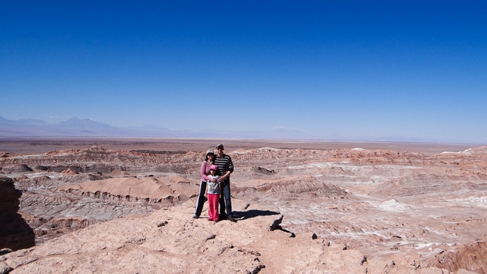 Atacama com crianças Valle de la Muerte e Valle de la Luna