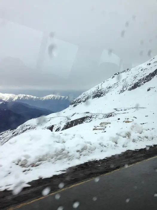 na estrada para o Valle Nevado