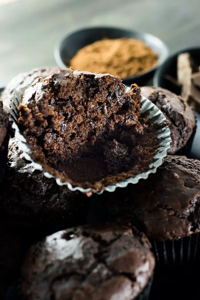 Muffins de Chocolate com Cacau | Malas e Panelas