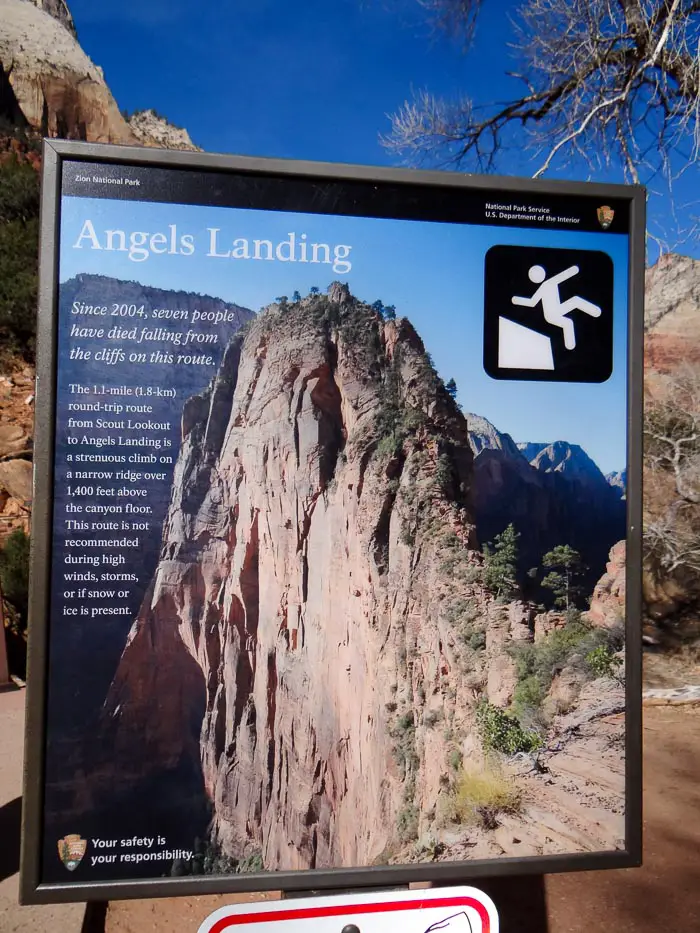 Cuidados para fazer a trilha Angels Landing Zion National Park