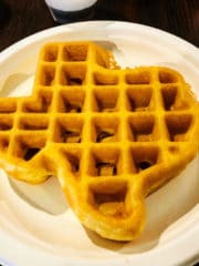 Waffle no formato do Texas