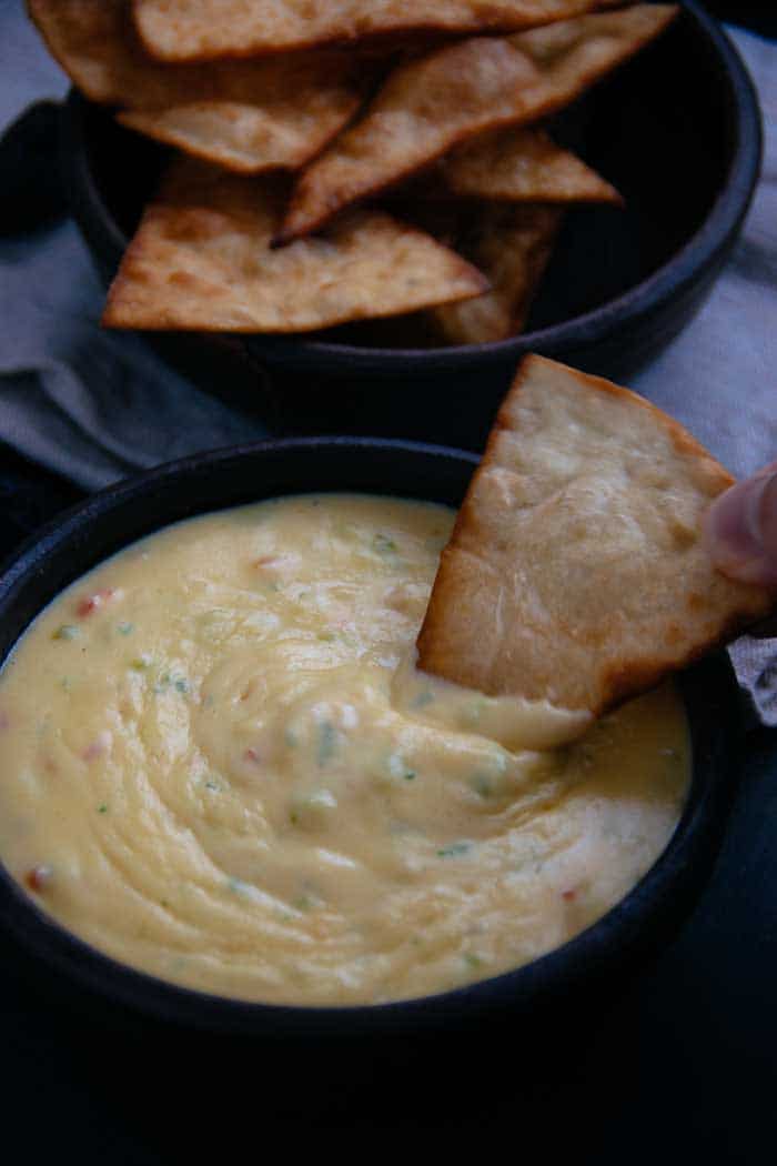molho de queijo para nachos